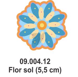 APLICACION FLOR SOL 5,2 X 5,2 CM A.09.004.12 X 6 U.