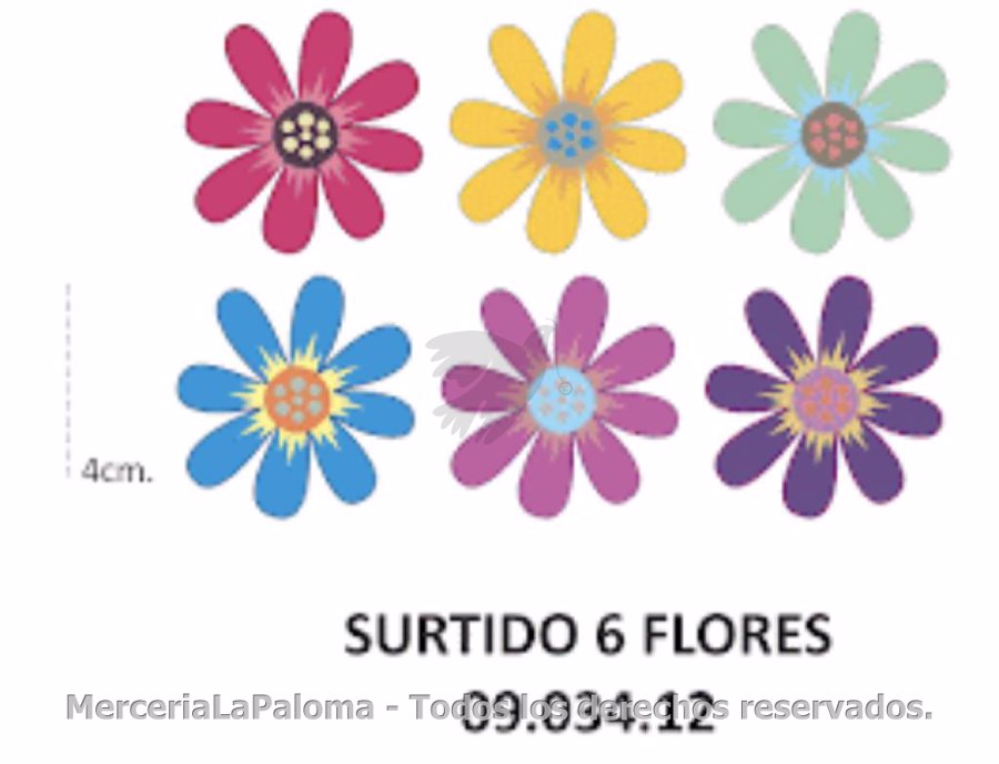APLICACION SURTIDO FLORES Y PETALOS A.09.034.14 X 6 U.