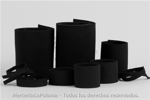 ELASTICO POLIESTER 3005 NEGRO 60MM X10M