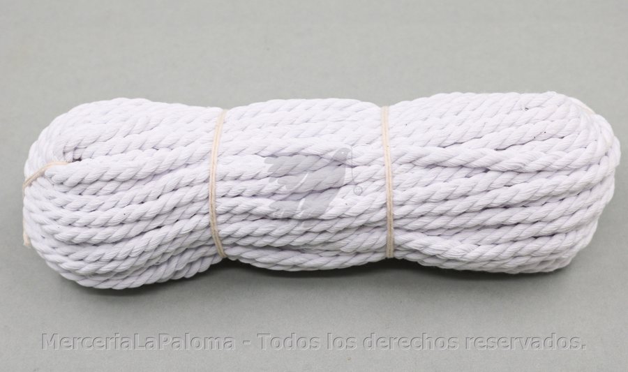 CORDON ALGODON BLANCO KB 911M 6MM X20M